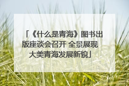 《什么是青海》图书出版座谈会召开 全景展现大美青海发展新貌