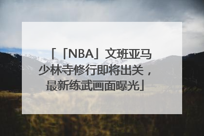 「NBA」文班亚马少林寺修行即将出关，最新练武画面曝光