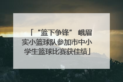 “篮下争锋” 峨眉实小篮球队参加市中小学生篮球比赛获佳绩
