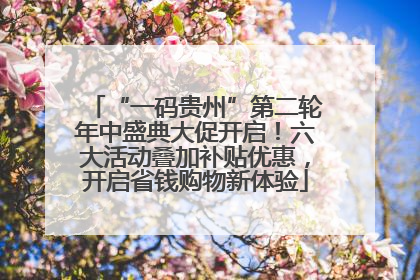 “一码贵州”第二轮年中盛典大促开启！六大活动叠加补贴优惠，开启省钱购物新体验