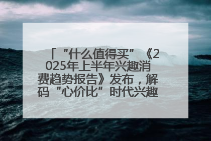 “什么值得买”《2025年上半年兴趣消费趋势报告》发布，解码“心价比”时代兴趣消费新范式