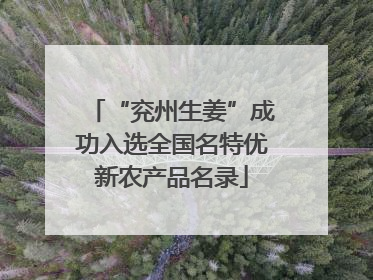 “兖州生姜”成功入选全国名特优新农产品名录