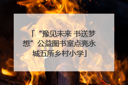 “豫见未来 书送梦想”公益图书室点亮永城五所乡村小学