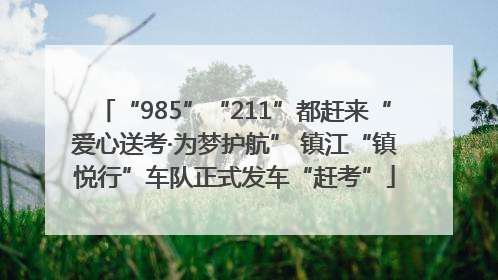 “985”“211”都赶来“爱心送考·为梦护航” 镇江“镇悦行”车队正式发车“赶考”