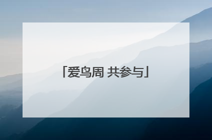 爱鸟周 共参与