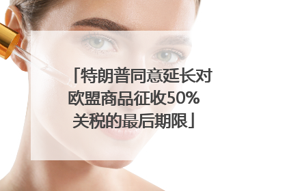 特朗普同意延长对欧盟商品征收50%关税的最后期限