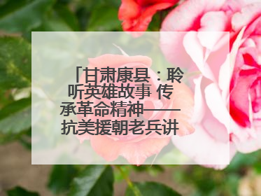 甘肃康县：聆听英雄故事 传承革命精神——抗美援朝老兵讲故事进军营