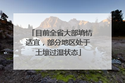 目前全省大部墒情适宜，部分地区处于土壤过湿状态
