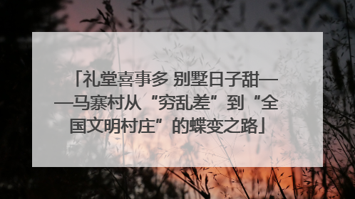 礼堂喜事多 别墅日子甜——马寨村从“穷乱差”到“全国文明村庄”的蝶变之路