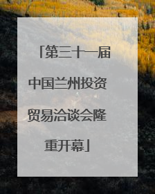 第三十一届中国兰州投资贸易洽谈会隆重开幕