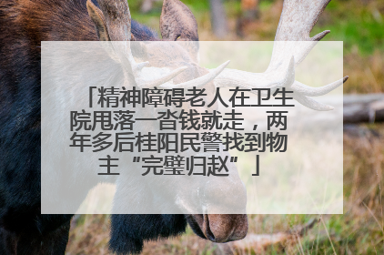 精神障碍老人在卫生院甩落一沓钱就走，两年多后桂阳民警找到物主“完璧归赵”