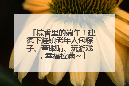 粽香里的端午！建德下涯镇老年人包粽子、查眼睛、玩游戏，幸福拉满～