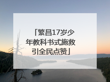 繁昌17岁少年教科书式施救引全民点赞