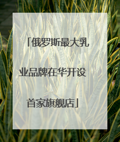俄罗斯最大乳业品牌在华开设首家旗舰店