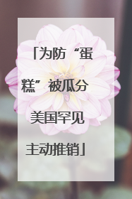为防“蛋糕”被瓜分 美国罕见主动推销