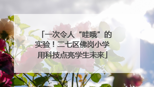 一次令人“哇哦”的实验！二七区佛岗小学用科技点亮学生未来