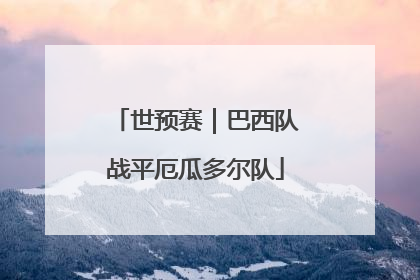 世预赛｜巴西队战平厄瓜多尔队
