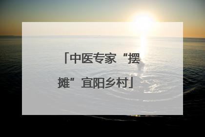 中医专家“摆摊”宜阳乡村
