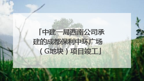 中建一局西南公司承建的成都保利中环广场（G地块）项目竣工