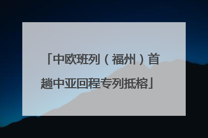 中欧班列（福州）首趟中亚回程专列抵榕
