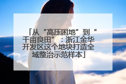 从“高压困地”到“千亩良田”：浙江金华开发区这个地块打造全域整治示范样本