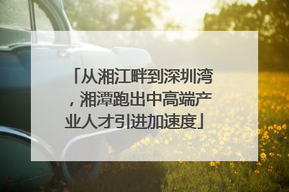 从湘江畔到深圳湾，湘潭跑出中高端产业人才引进加速度