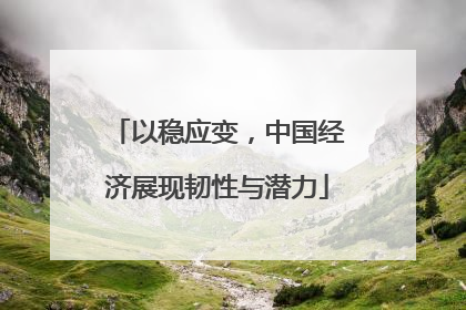 以稳应变，中国经济展现韧性与潜力