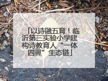 以诗融五育！临沂第三实验小学建构诗教育人“一体四翼”生态链