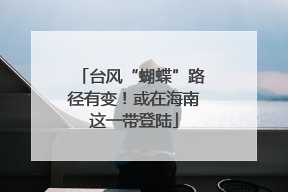 台风“蝴蝶”路径有变！或在海南这一带登陆