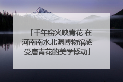 千年窑火映青花 在河南南水北调博物馆感受唐青花的美学悸动