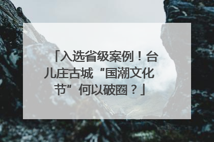 入选省级案例！台儿庄古城“国潮文化节”何以破圈？