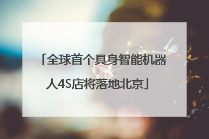 全球首个具身智能机器人4S店将落地北京
