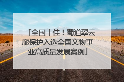 全国十佳！蜀道翠云廊保护入选全国文物事业高质量发展案例