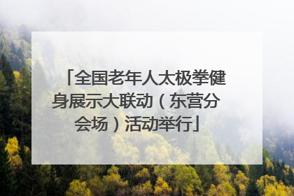 全国老年人太极拳健身展示大联动（东营分会场）活动举行