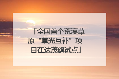 全国首个荒漠草原“草光互补”项目在达茂旗试点