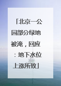 北京一公园部分绿地被淹，回应：地下水位上涨所致