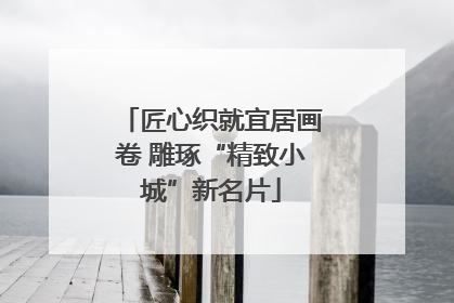 匠心织就宜居画卷 雕琢“精致小城”新名片