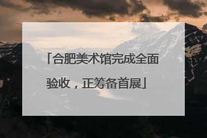 合肥美术馆完成全面验收，正筹备首展