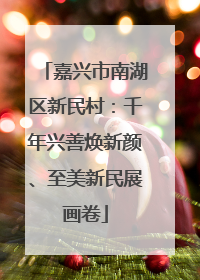 嘉兴市南湖区新民村：千年兴善焕新颜、至美新民展画卷