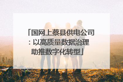 国网上蔡县供电公司：以高质量数据治理 助推数字化转型