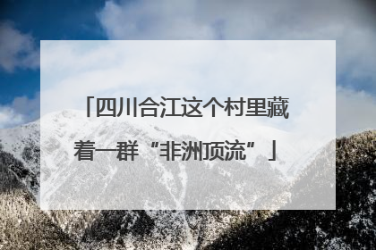 四川合江这个村里藏着一群“非洲顶流”