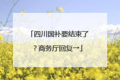 四川国补要结束了？商务厅回复→