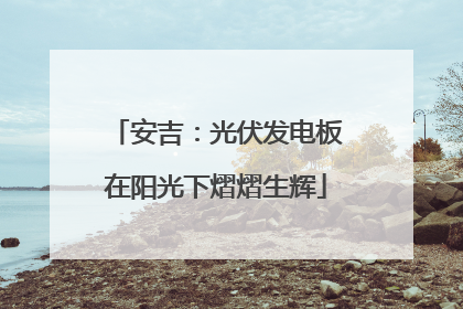 安吉：光伏发电板在阳光下熠熠生辉