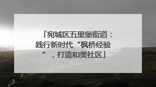 宛城区五里堡街道:践行新时代“枫桥经验”,打造和美社区