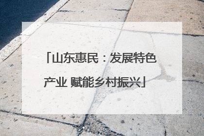 山东惠民：发展特色产业 赋能乡村振兴
