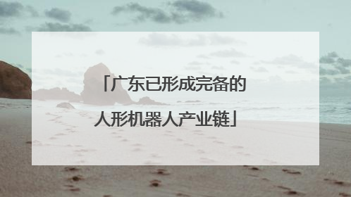 广东已形成完备的人形机器人产业链