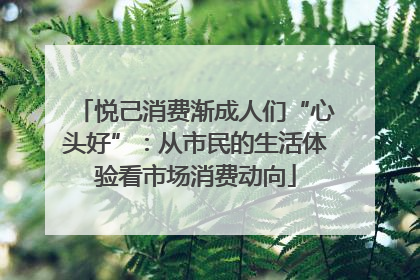 悦己消费渐成人们“心头好”：从市民的生活体验看市场消费动向