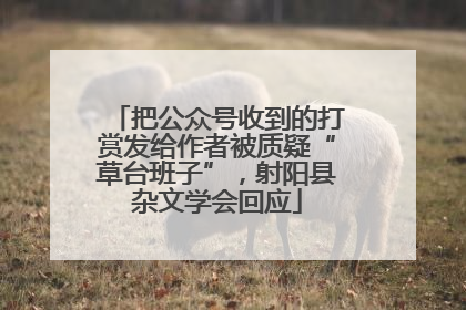 把公众号收到的打赏发给作者被质疑“草台班子”，射阳县杂文学会回应