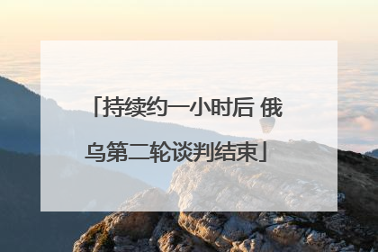 持续约一小时后 俄乌第二轮谈判结束