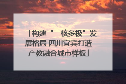 构建“一核多极”发展格局 四川宜宾打造产教融合城市样板